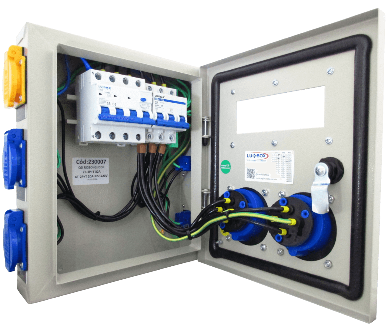 QUADRO ROBÔ (1 MINI DISJUNTOR TRIPOLAR 32A | 1 DR TETRAPOLAR 40A