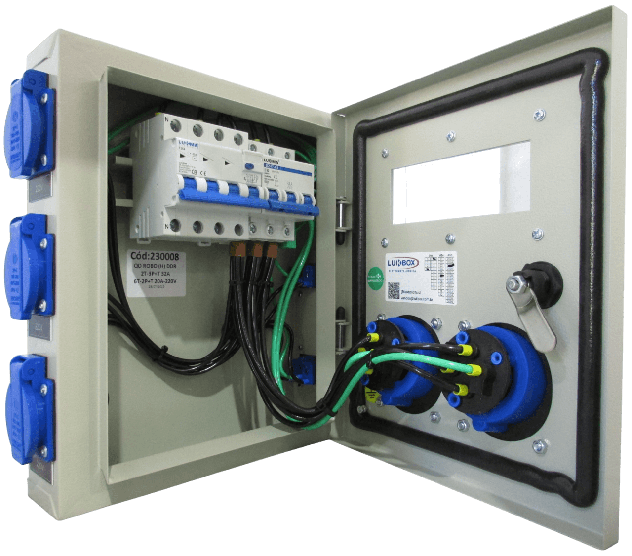 QUADRO ROBÔ (1 MINI DISJUNTOR TRIPOLAR 32A | 1 DR TETRAPOLAR 40A