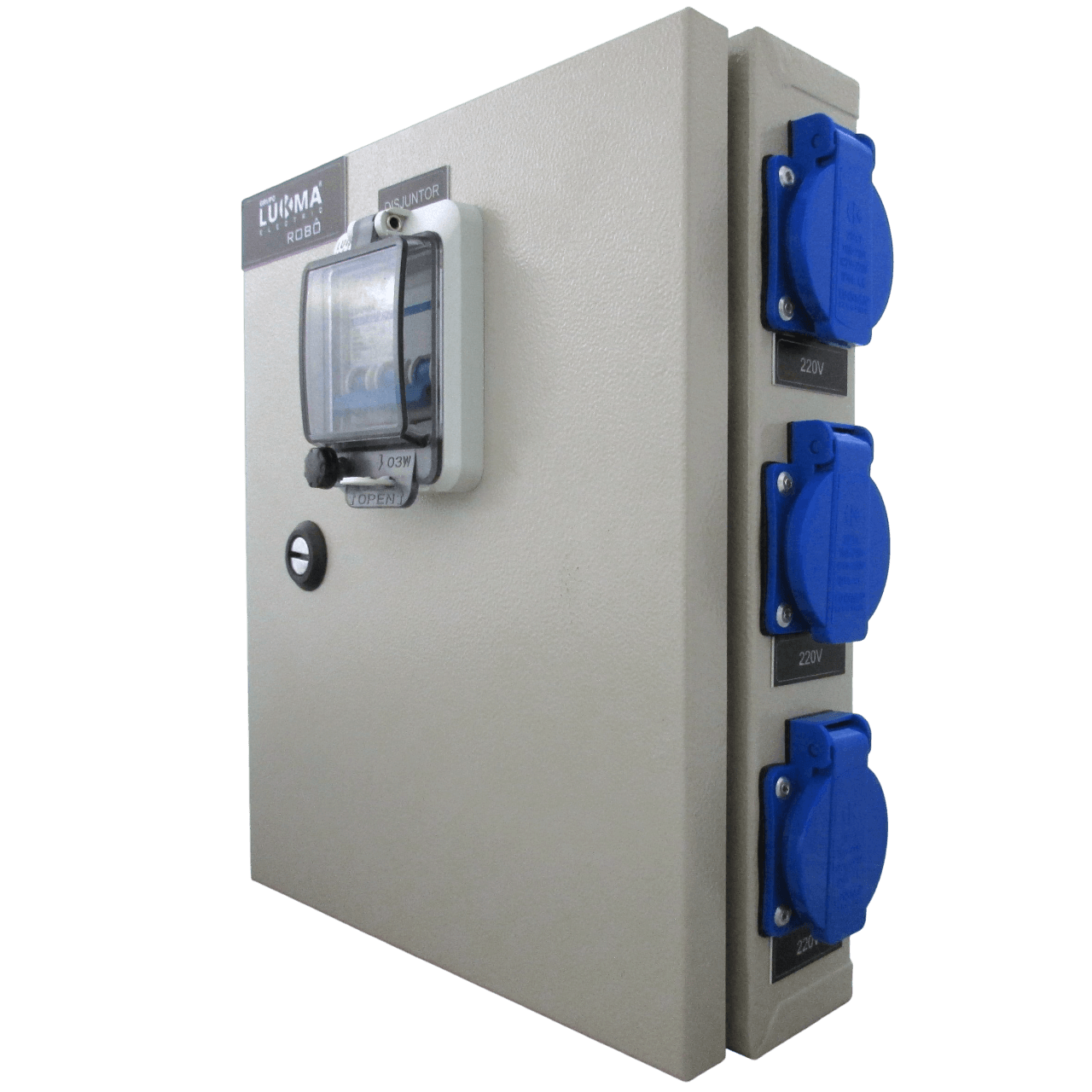QUADRO ROBÔ (1 MINI DISJUNTOR TRIPOLAR 32A | 6 TOMADAS NBR LATERAL